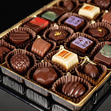 24 Pieces Gift Box of Dark, Milk, and White Chocolates