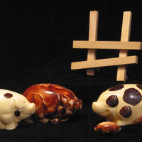 Oxford chocolate Pig with cacao Piglets inside by Christopher Norman Chocolates