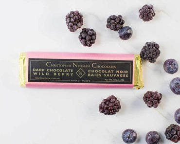 Chocolate Berries Vegan bar by Christopher Norman Chocolate