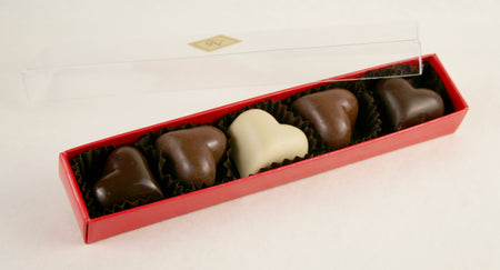 5 Pieces Valentine Heart Chocolate Box
