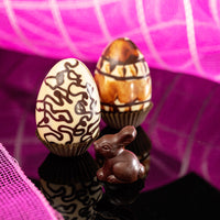 Line Drawing Easter Eggs with Bunny inside