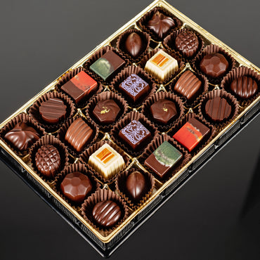 24 Pieces Gift Box of Dark, Milk, and White Chocolates