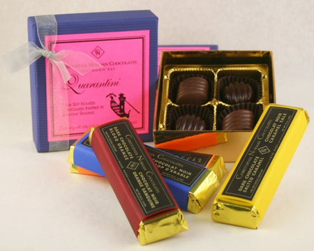 Quarantini Collection: Self Isolated Chocolates inspired by balcony singing. An idea by John Down, head Chocolatier of Christopher Norman Chocolates