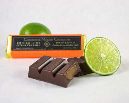 Oh La La Lime Dark Chocolate Citrus Bar by Christopher Norman