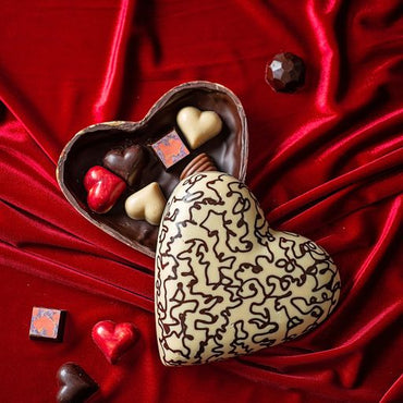Large Chocolate Heart filled with 8 Truffles